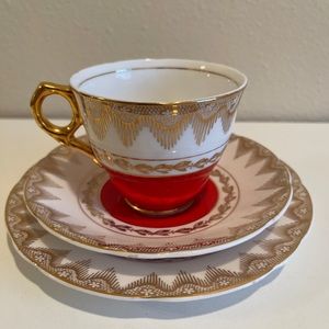 VTG Leonard St of Staffordshire Tea Coffee Cup Plate Saucer Trio Leonora Pattern